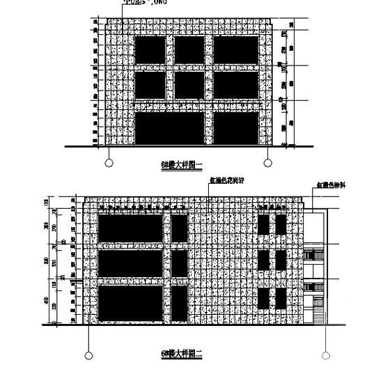 公寓商业工程6号楼裙楼外立面幕墙装饰工程CAD施工图纸（设计说明） - 5