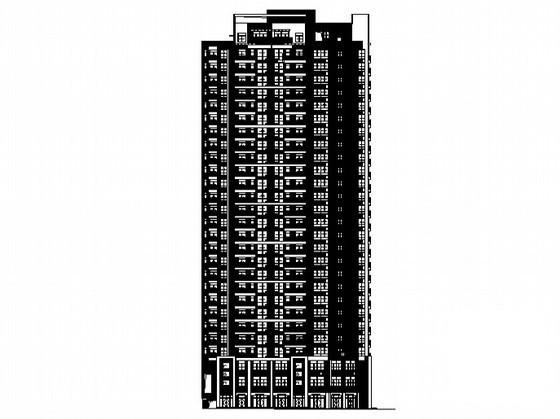 框架结构27层小区住宅楼建筑施工CAD图纸 - 1
