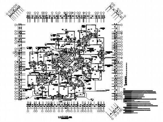 框架结构27层小区住宅楼建筑施工CAD图纸 - 2