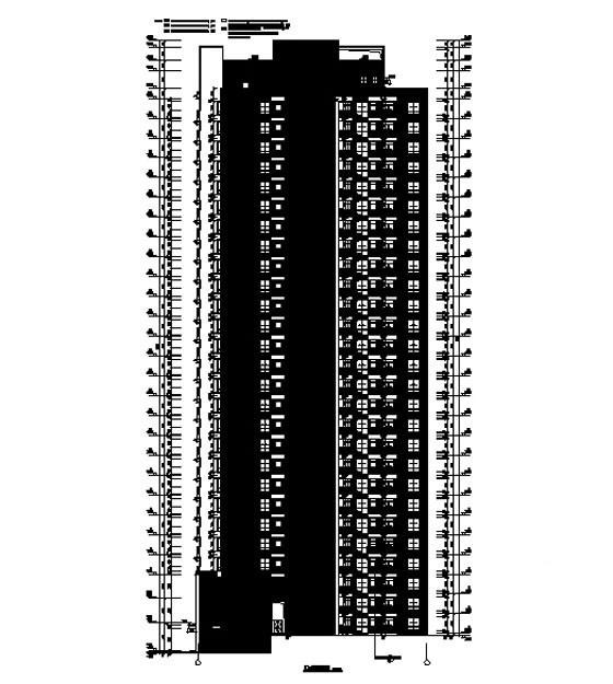 框架结构27层小区住宅楼建筑施工CAD图纸 - 3