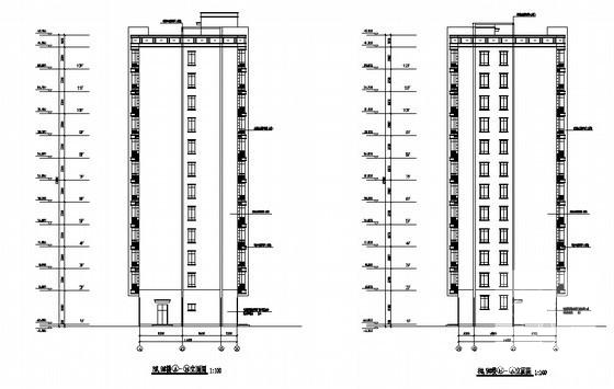 12层宿舍楼建筑施工CAD图纸（初设图纸） - 1