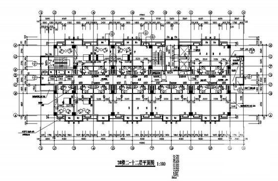 12层宿舍楼建筑施工CAD图纸（初设图纸） - 3