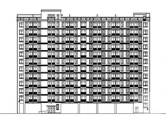 12层宿舍楼建筑施工CAD图纸（初设图纸） - 4