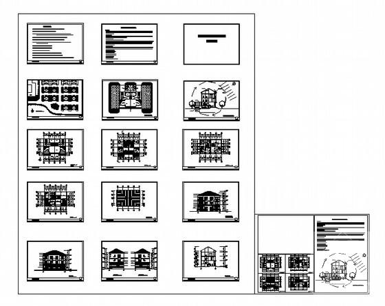 3层生态庭院农居建筑设计CAD图纸（初设图纸） - 4