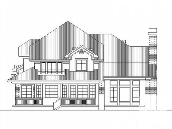 森林住宅楼区2层别墅建筑方案设计CAD图纸 - 1