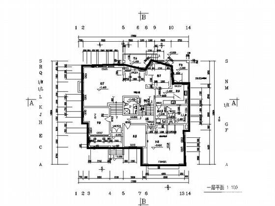 森林住宅楼区2层别墅建筑方案设计CAD图纸 - 3