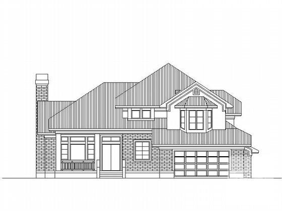 森林住宅楼区2层别墅建筑方案设计CAD图纸 - 4