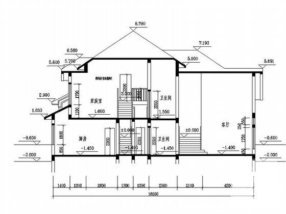森林住宅楼区2层别墅建筑方案设计CAD图纸 - 5