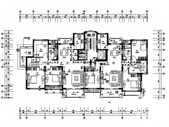 37.2m高12层板式欧陆风格商品住宅楼建筑施工CAD图纸 - 1