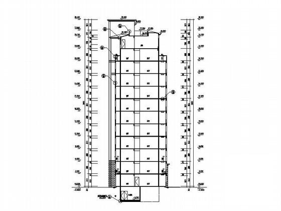 37.2m高12层板式欧陆风格商品住宅楼建筑施工CAD图纸 - 3
