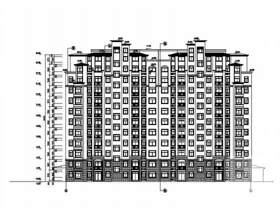 37.2m高12层板式欧陆风格商品住宅楼建筑施工CAD图纸 - 4