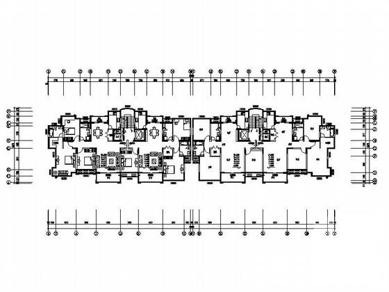 37.2m高12层板式欧陆风格商品住宅楼建筑施工CAD图纸 - 5