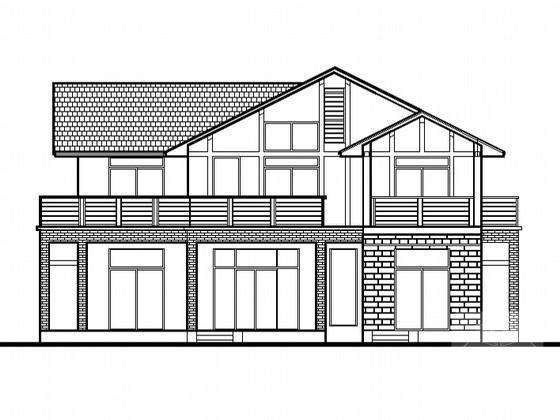 简单实用的2层欧式别墅建筑CAD图纸（效果图纸） - 5