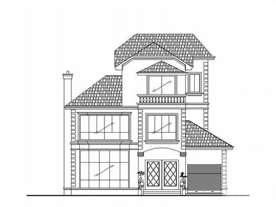 比较受欢迎的3层独栋别墅建筑CAD图纸 - 3