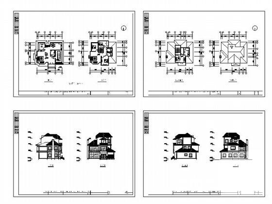 比较受欢迎的3层独栋别墅建筑CAD图纸 - 4