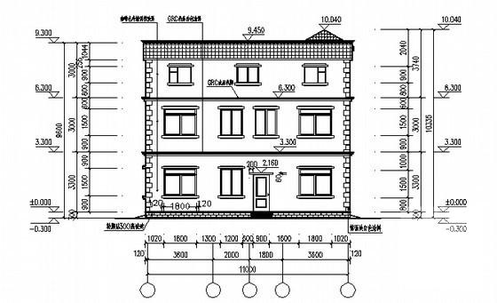 3层农型别墅建筑施工CAD图纸（标注详细） - 4