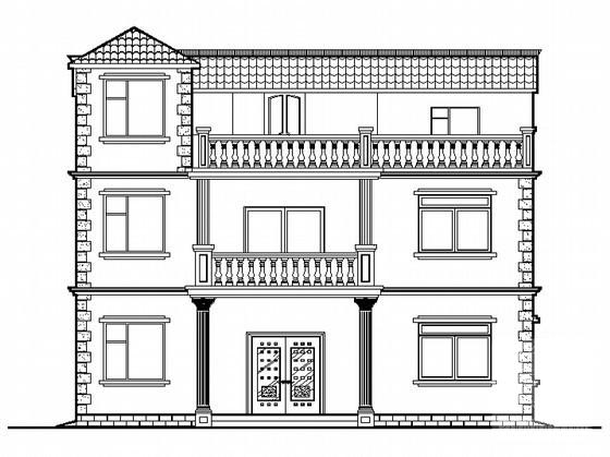 3层农型别墅建筑施工CAD图纸（标注详细） - 5
