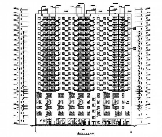 现代风格15层商住楼建筑施工CAD图纸（审图纸意见，建筑节能计算书） - 1