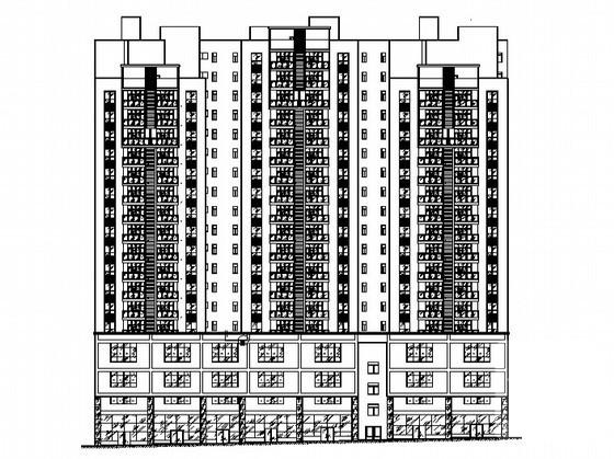 现代风格15层商住楼建筑施工CAD图纸（审图纸意见，建筑节能计算书） - 3