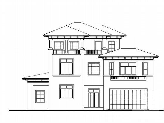 港湾别墅区3层别墅建筑设计CAD图纸图纸（2套） - 5