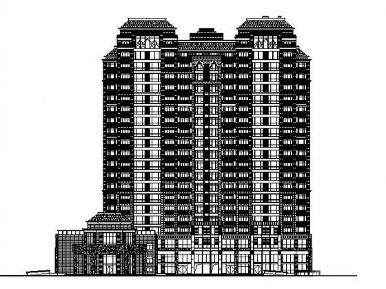 19层剪力墙结构商住楼建筑施工CAD图纸 - 1