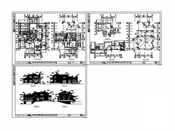 2层独栋别墅建筑设计CAD图纸（初设图纸） - 3