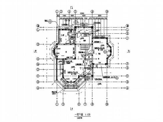 森林别墅区2层别墅建筑CAD图纸 - 1