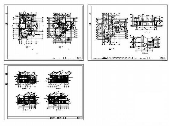 森林别墅区2层别墅建筑CAD图纸 - 3