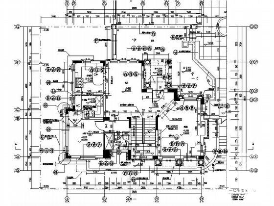 湖别墅区2层意大利式独栋别墅建筑施工CAD图纸（三厅四房三卫） - 2