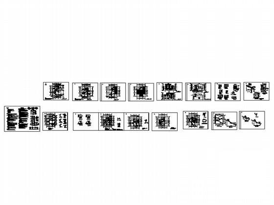 中式风格3层独栋别墅小康农居建筑施工CAD图纸 - 2