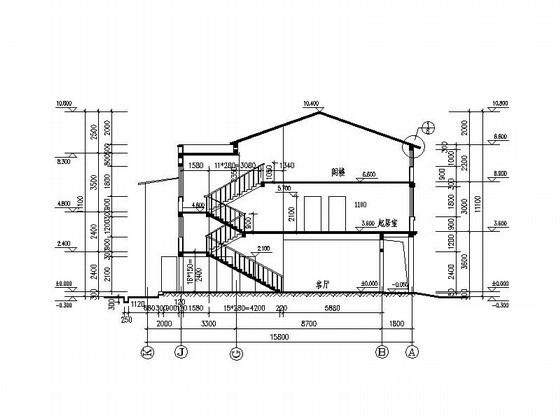 中式风格3层独栋别墅小康农居建筑施工CAD图纸 - 4