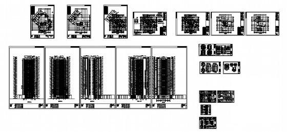 城市核心区剪力墙结构32层住宅小区1号楼建筑施工CAD图纸(节能设计)塔式（一梯5-8户） - 2