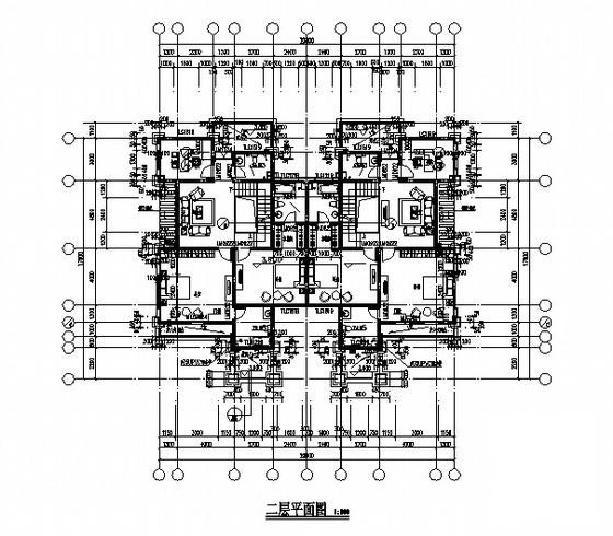 现代住宅楼小区3层别墅建筑施工套CAD图纸 - 2