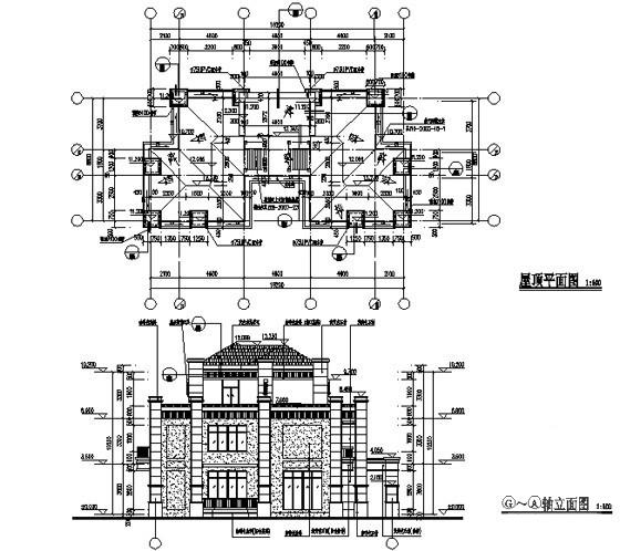 现代住宅楼小区3层别墅建筑施工套CAD图纸 - 4