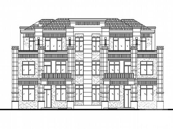 现代住宅楼小区3层别墅建筑施工套CAD图纸 - 5