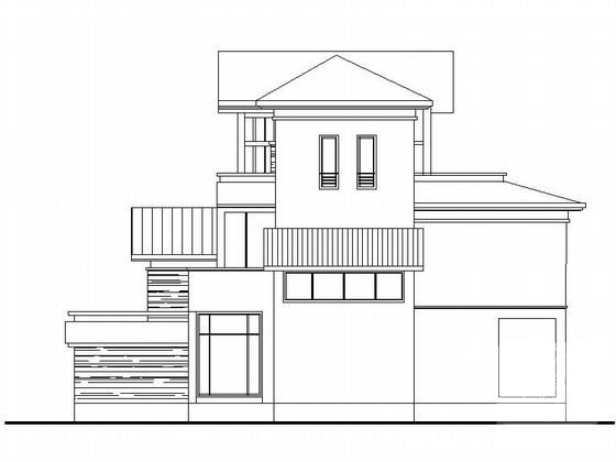 港湾别墅区3层独立别墅建筑设计CAD图纸（初设图纸） - 4