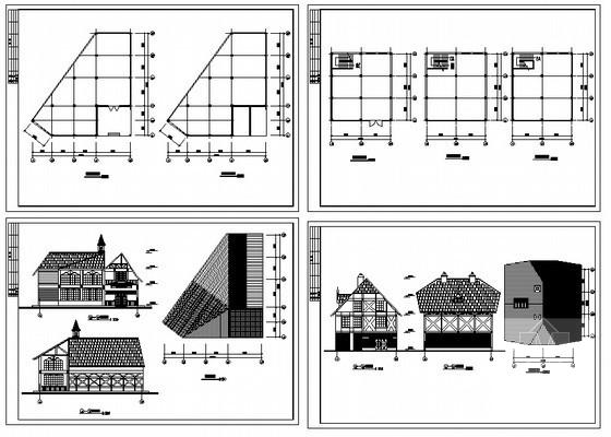小镇民居建筑设计CAD图纸初设图纸） - 1