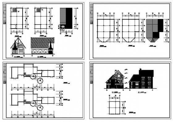 小镇民居建筑设计CAD图纸初设图纸） - 5