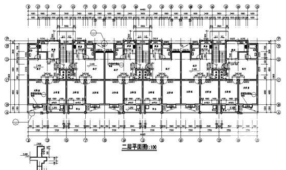 7层单元式多层板式住宅楼建筑施工CAD图纸（砌体结构） - 2