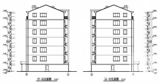 7层单元式多层板式住宅楼建筑施工CAD图纸（砌体结构） - 4