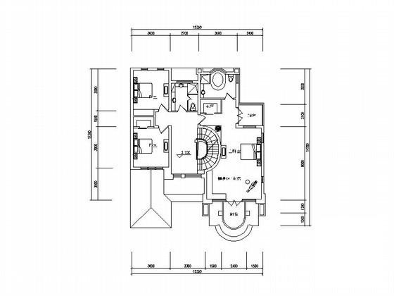港湾别墅区3层别墅建筑设计CAD图纸（初设图纸） - 2