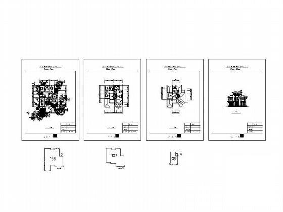 港湾别墅区3层别墅建筑设计CAD图纸（初设图纸） - 4