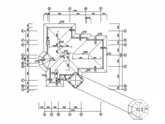 太阳城3层独栋别墅建筑CAD图纸（初设图纸） - 1