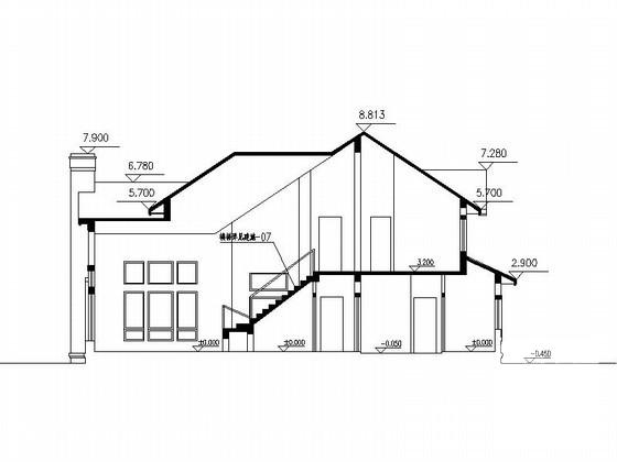 16.2x13.4米森林住宅楼区2层别墅建筑方案设计CAD图纸 - 1