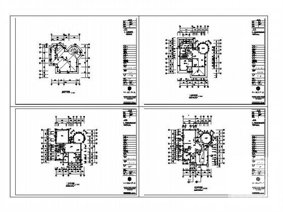 太阳城3层独立别墅建筑方案设计CAD图纸 - 1
