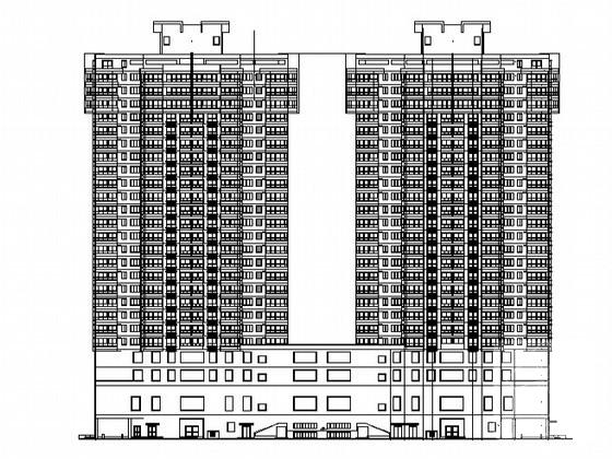 25层框架剪力墙结构现代住宅楼建筑施工CAD图纸 - 4