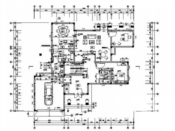 2层独立别墅建筑设计CAD图纸 - 3