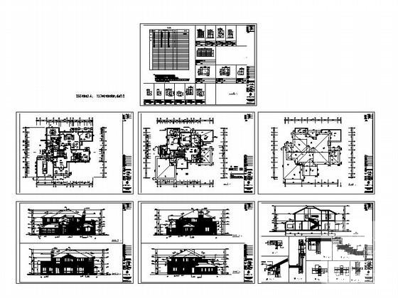2层独立别墅建筑设计CAD图纸 - 4