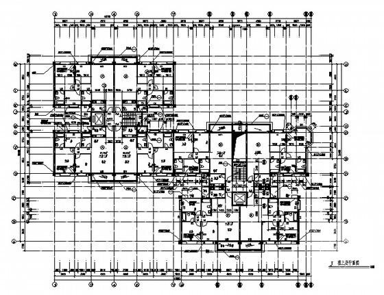 框架结构12层住宅楼建筑施工CAD图纸（组合屋顶） - 2