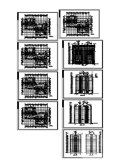 框架结构12层住宅楼建筑施工CAD图纸（组合屋顶） - 4